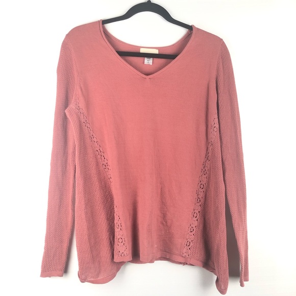 Canyon River Blues Sweater Women’s M Pink/Mauve Lace Detail. - Picture 2 of 7